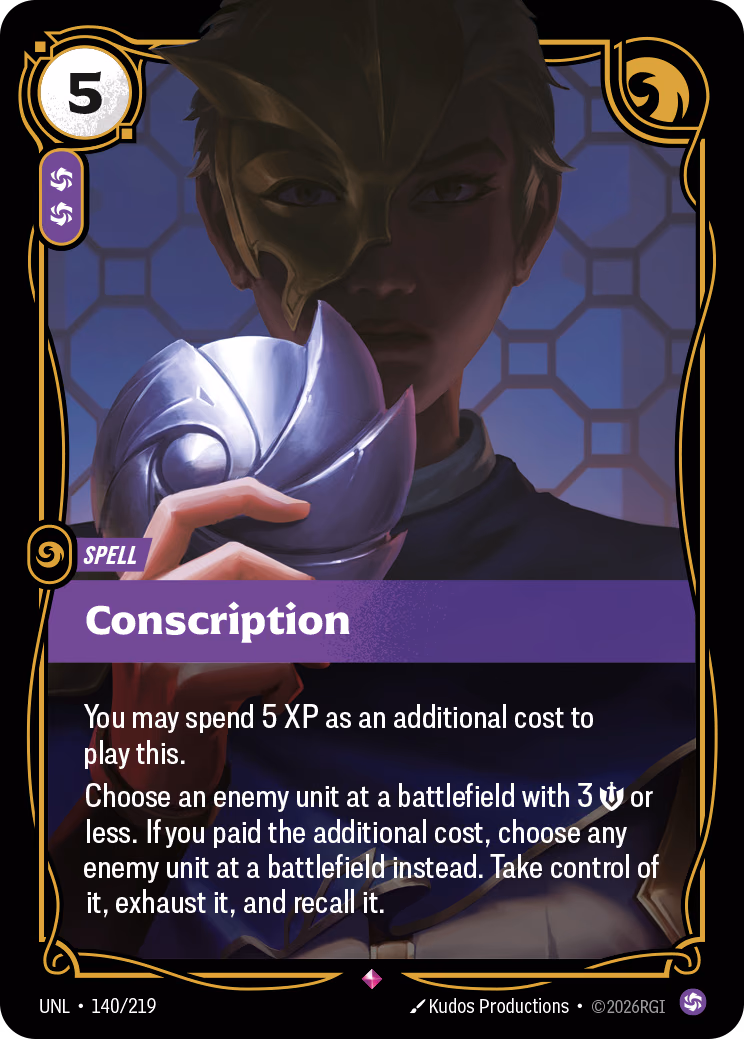 Conscription UNL-140/219 Riftbound card