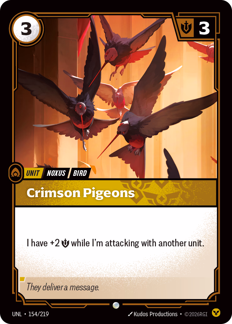 Crimson Pigeons UNL-154/219 Riftbound card