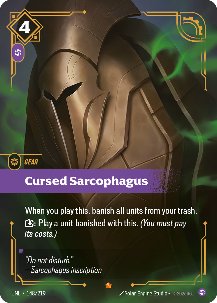 Cursed Sarcophagus UNL-148/219 Riftbound card