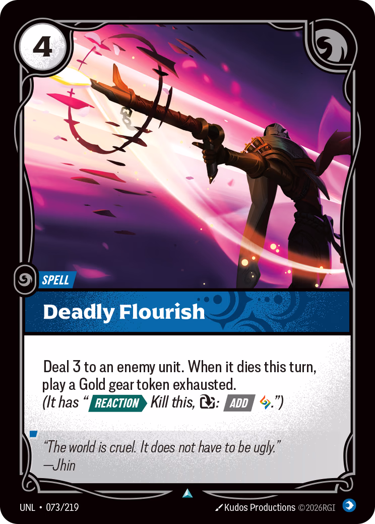 Deadly Flourish UNL-073/219 Riftbound card