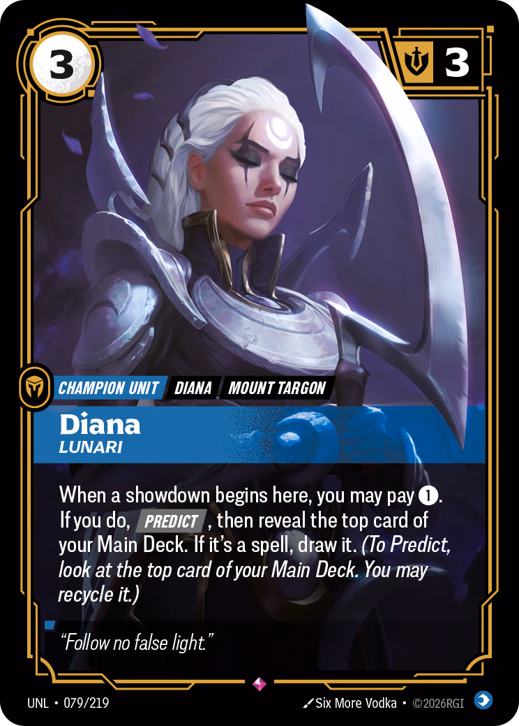 Diana, Lunari UNL-079/219 Riftbound card