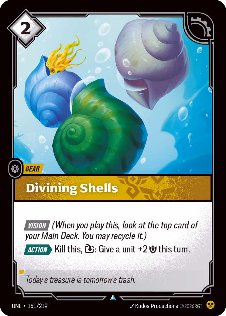 Divining Shells UNL-161/219 Riftbound card