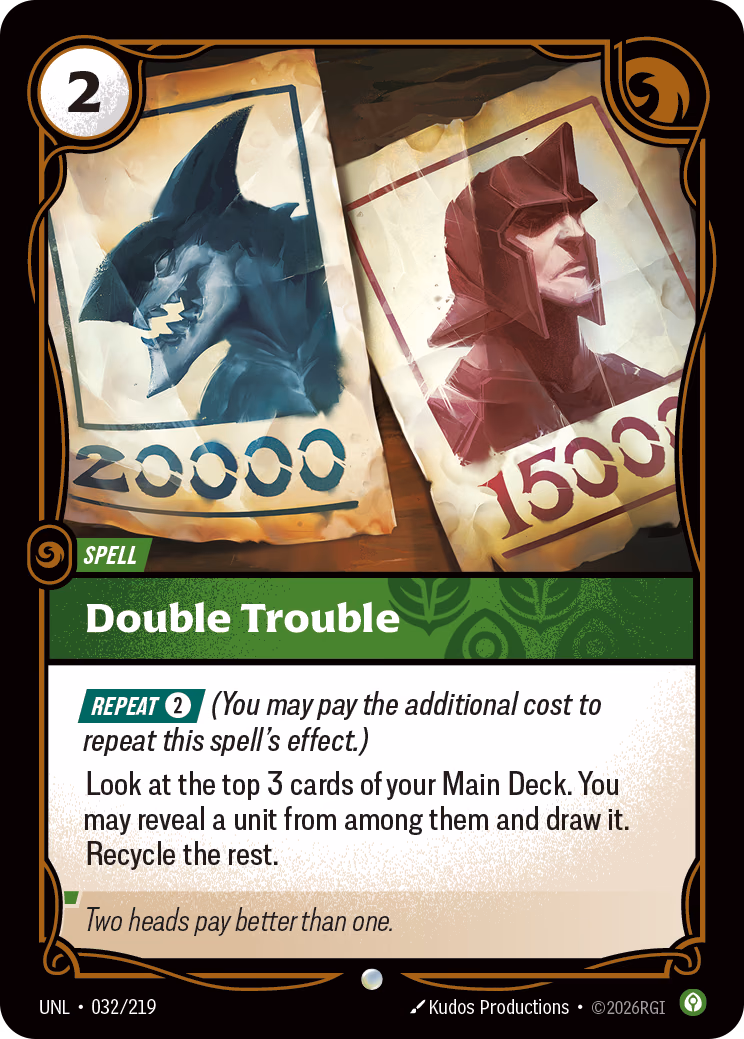 Double Trouble UNL-032/219 Riftbound card