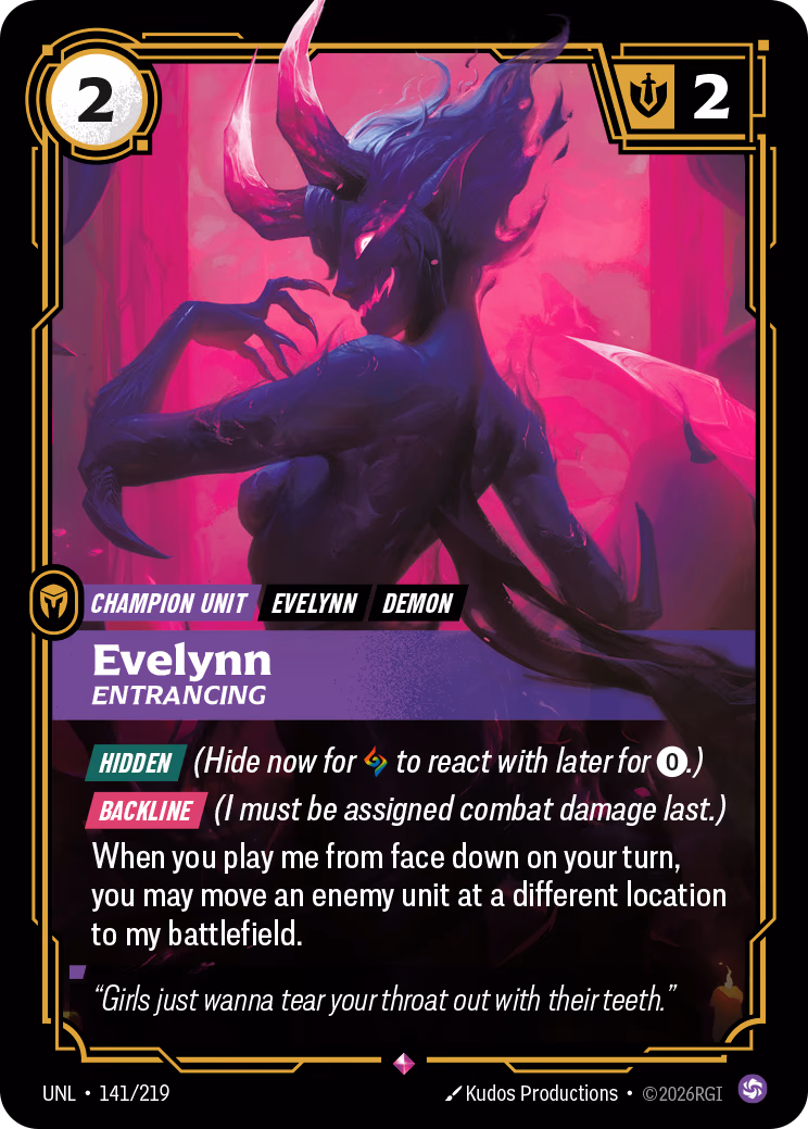 Evelynn UNL-141/219 Riftbound card