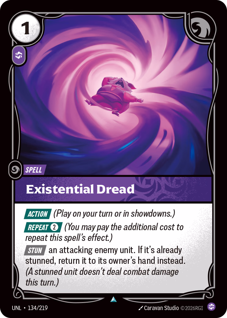 Existential Dread UNL-134/219 Riftbound card