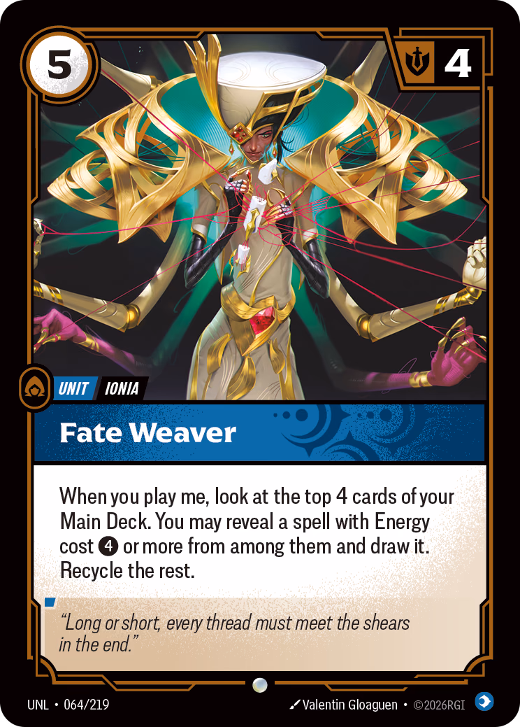 Fate Weaver UNL-064/219 Riftbound card