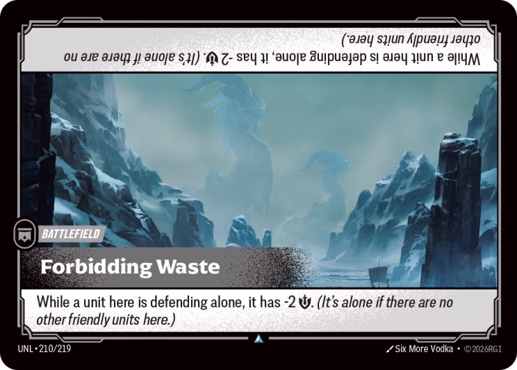 Forbidding Waste UNL-210/219 Riftbound card