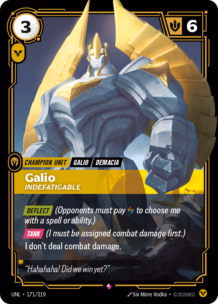 Galio, Indefatigable UNL-171/219 Riftbound card