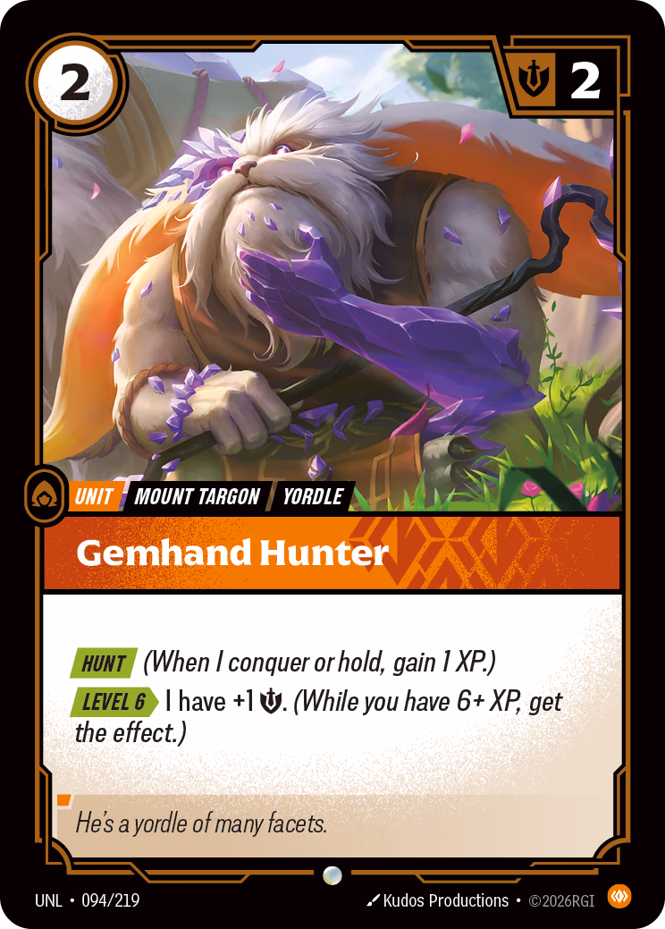 Gemhand Hunter UNL-094/219 Riftbound card