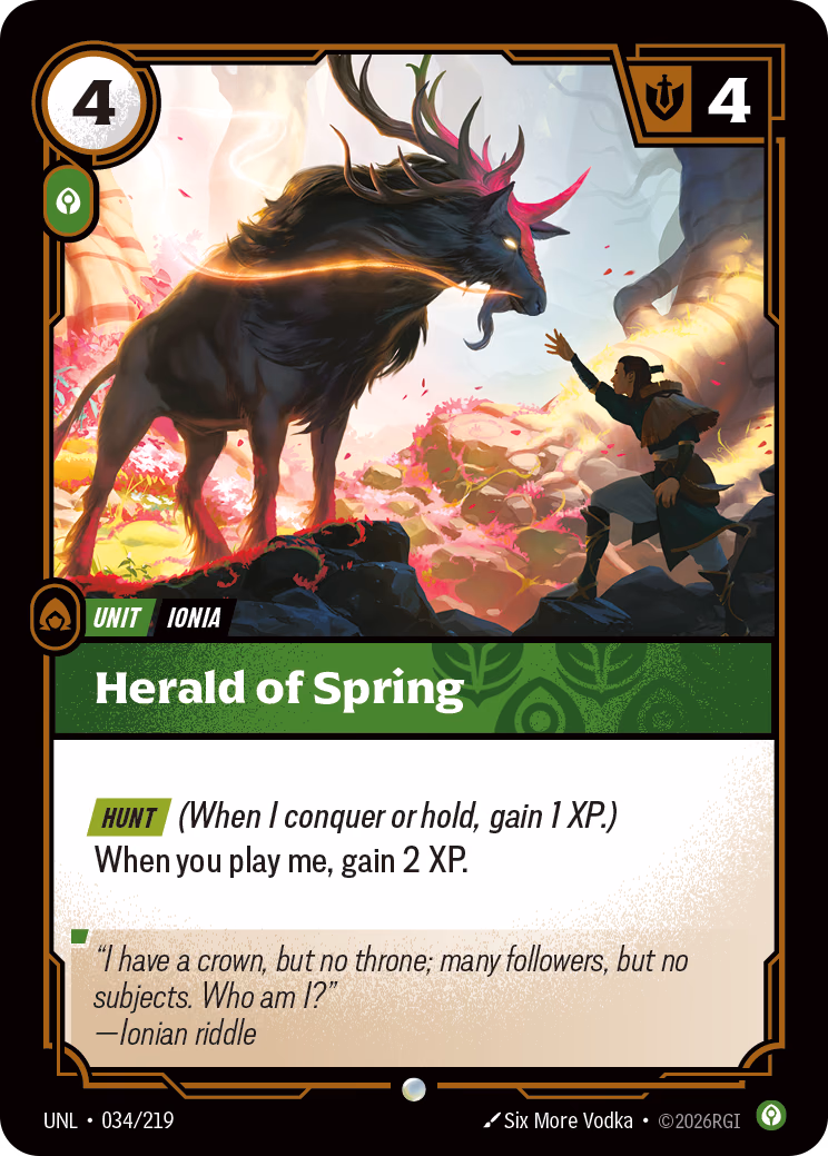 Herald of Spring UNL-034/219 Riftbound card