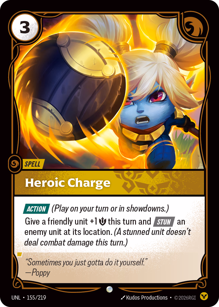 Heroic Charge UNL-155/219 Riftbound card
