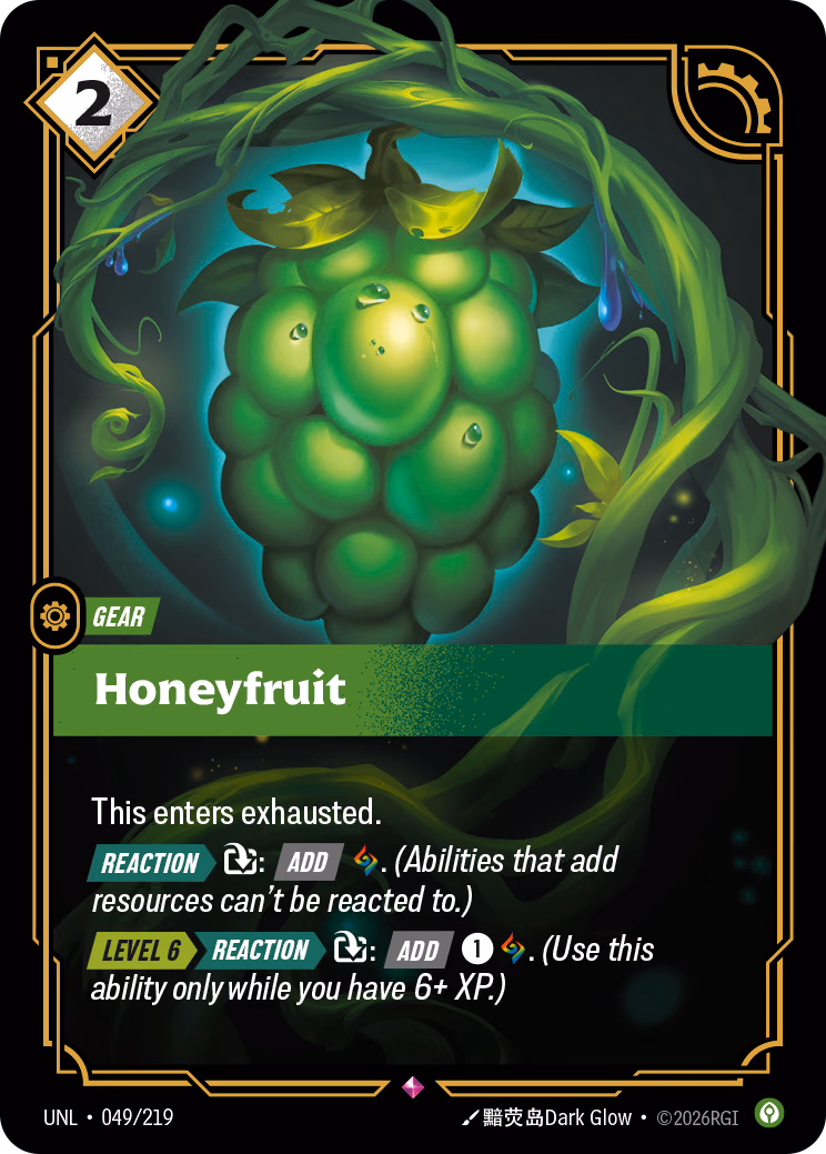 Honeyfruit UNL-049/219 Riftbound card