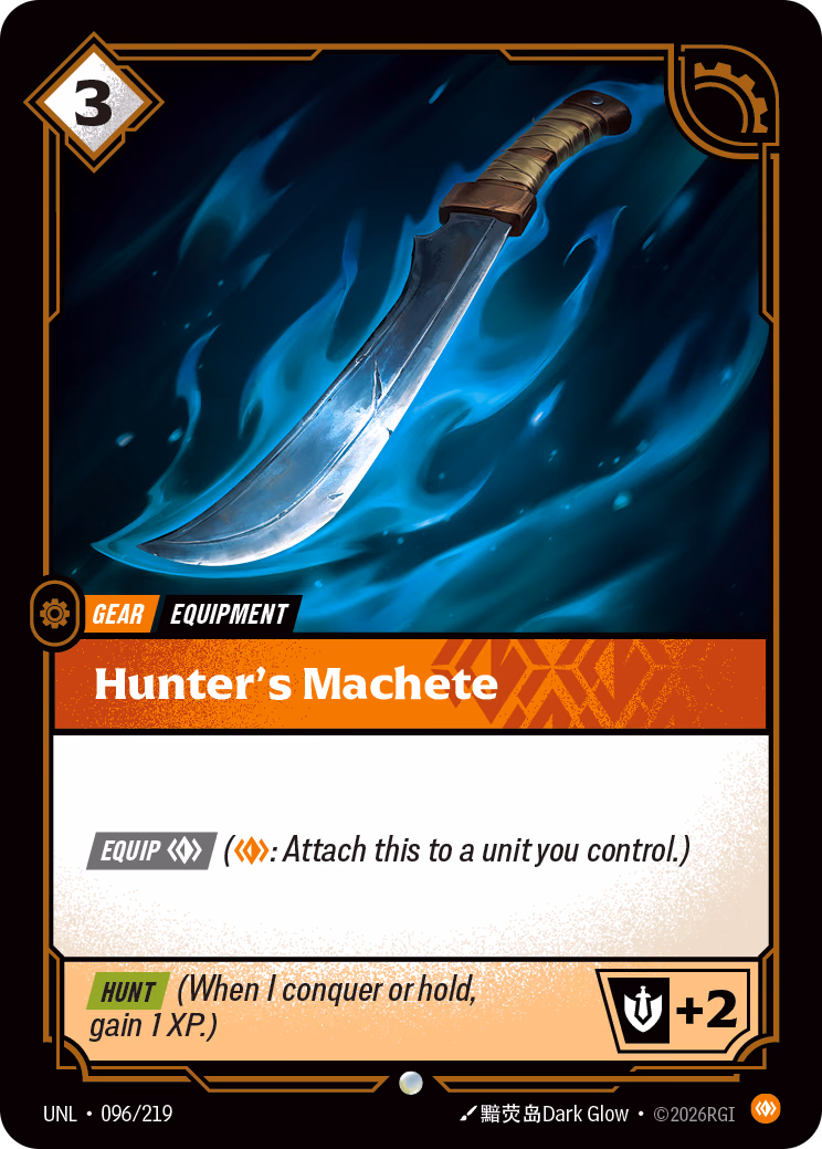 Hunter's Machete UNL-096/219 Riftbound card