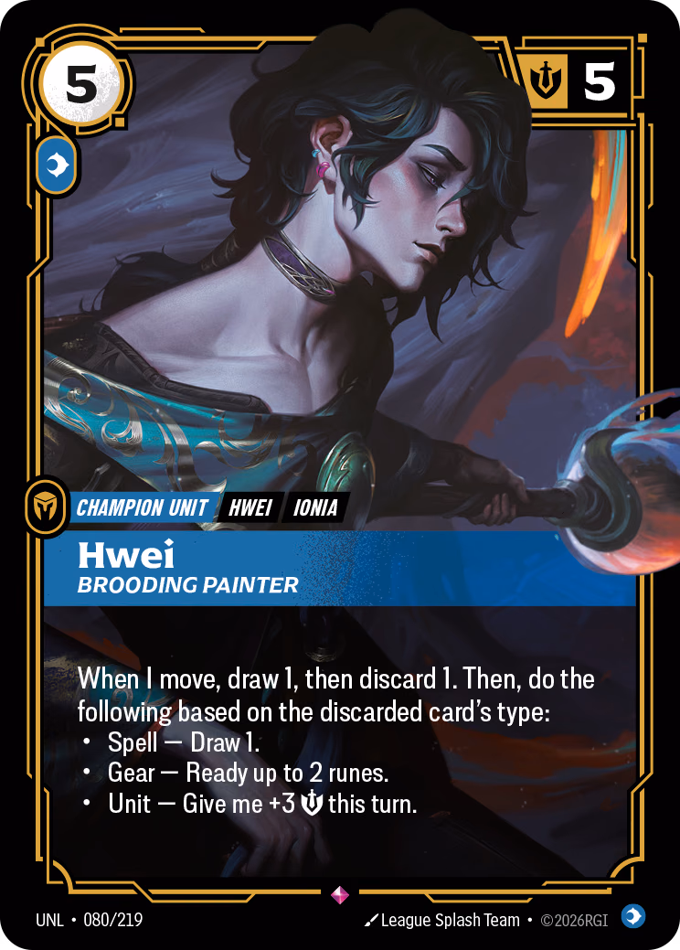 Hwei, Brooding Painter UNL-080/219 Riftbound card