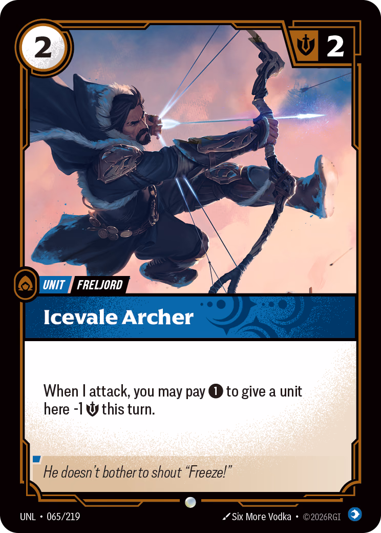 Icevale Archer UNL-065/219 Riftbound card
