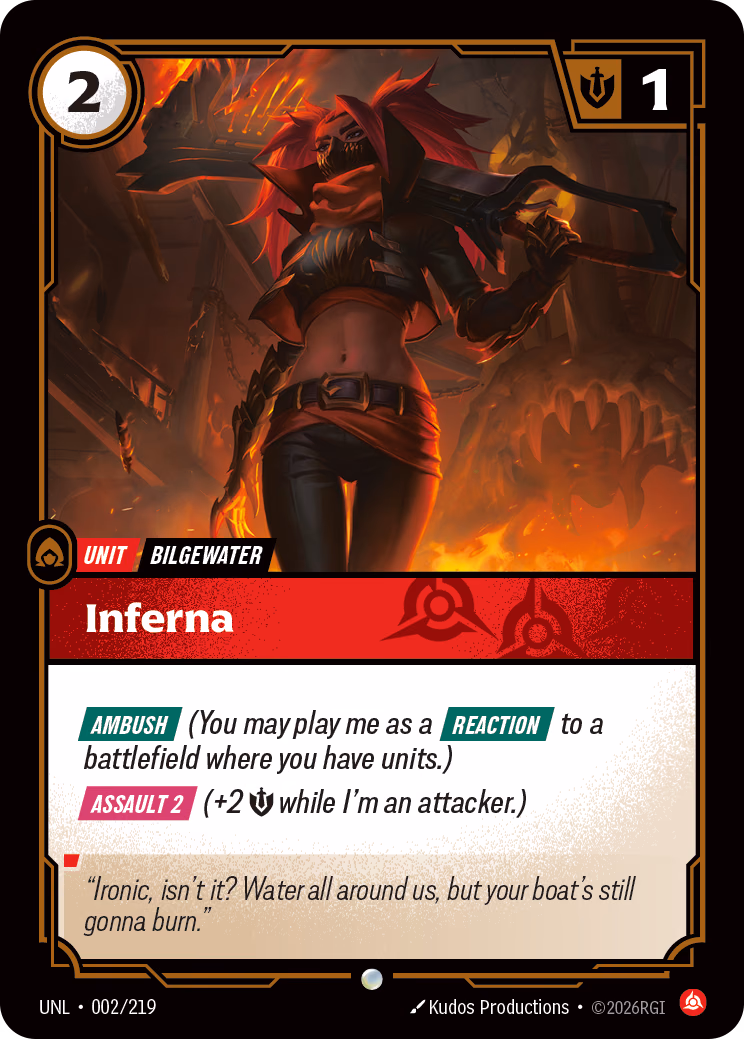 Inferna UNL-002/219 Riftbound card