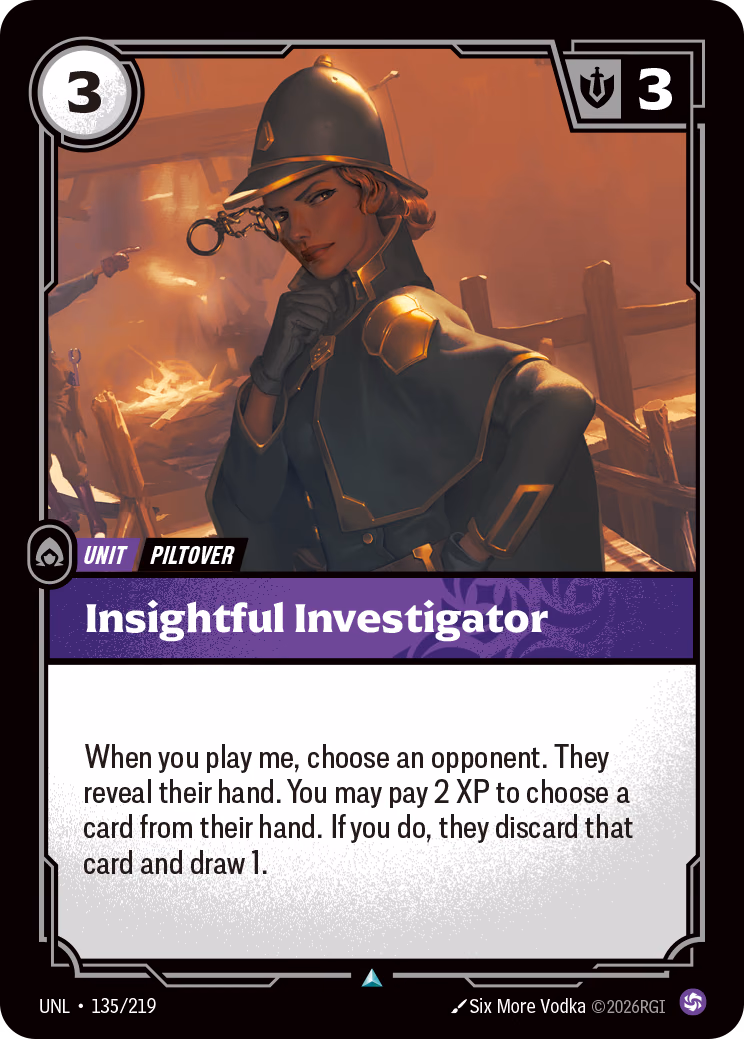 Insightful Investigator UNL-135/219 Riftbound card