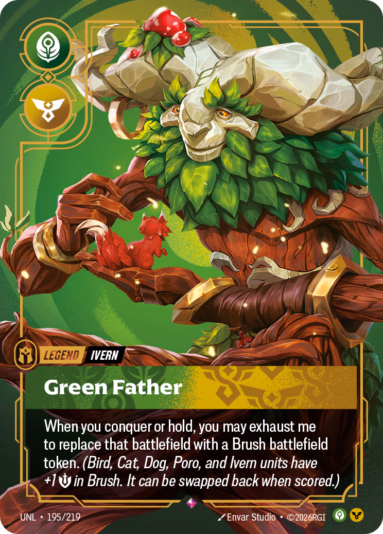 Ivern, Green Father UNL-195/219 Riftbound card