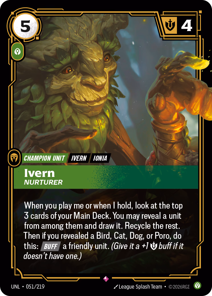Ivern, Nurturer UNL-051/219 Riftbound card