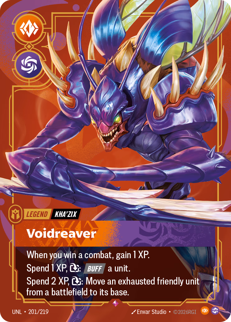 Kha'Zix, Voidreaver UNL-201/219 Riftbound card