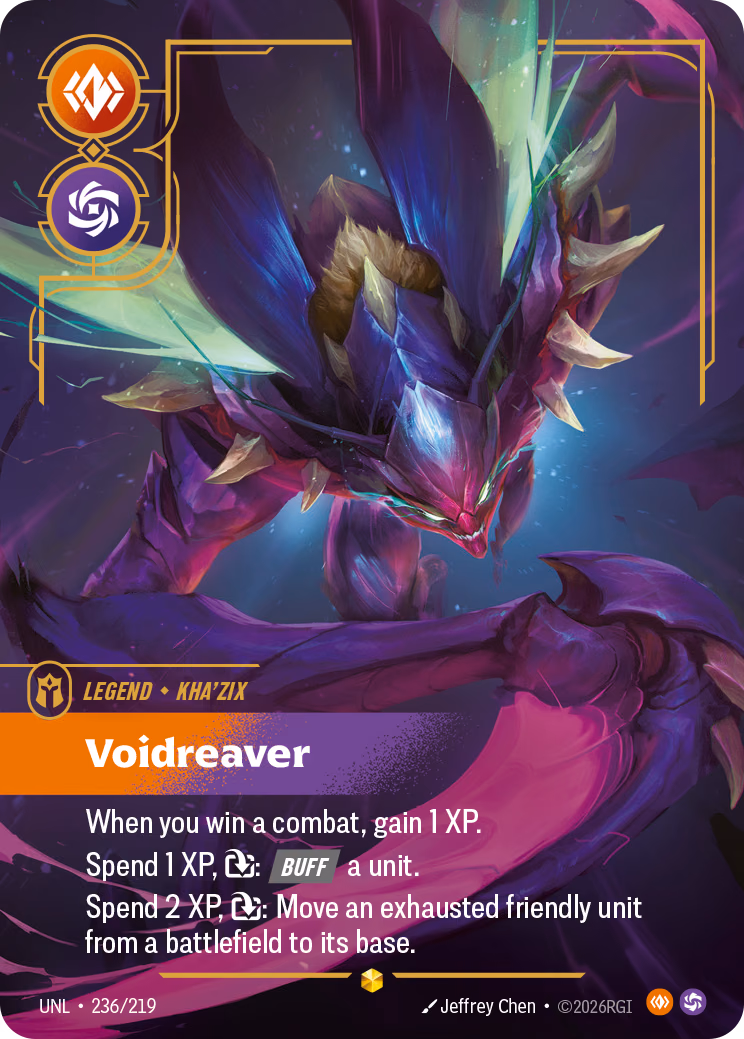 Kha'Zix, Voidreaver UNL-236/219 Riftbound card