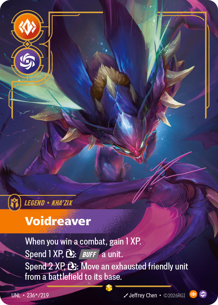 Kha'Zix, Voidreaver UNL-236*/219 Riftbound card