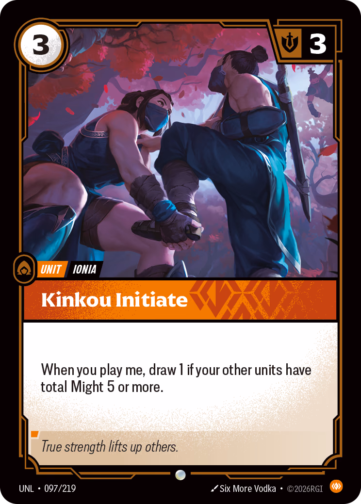 Kinkou Initiate UNL-097/219 Riftbound card