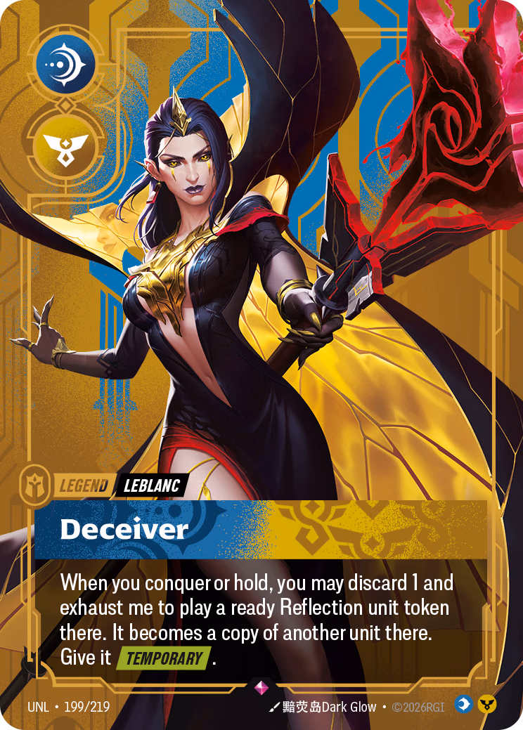 LeBlanc, Deceiver UNL-199/219 Riftbound card