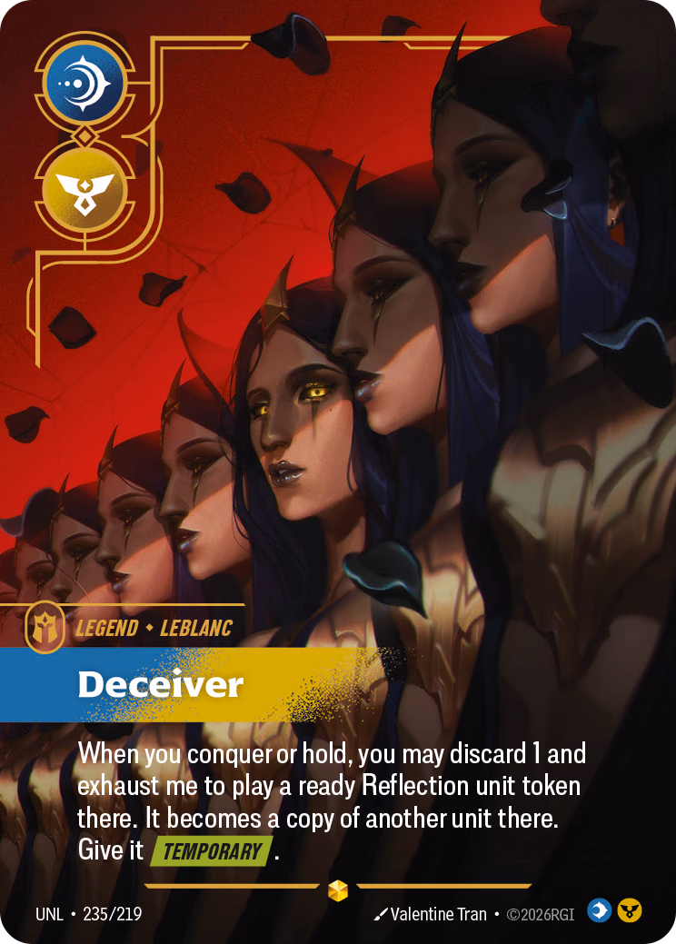 LeBlanc, Deceiver UNL-235/219 Riftbound card