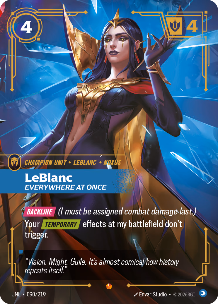 LeBlanc, Everywhere at Once UNL-090/219 Riftbound card