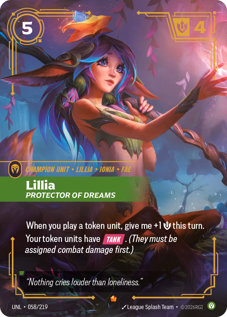 Lillia, Protector of Dreams UNL-058/219 Riftbound card