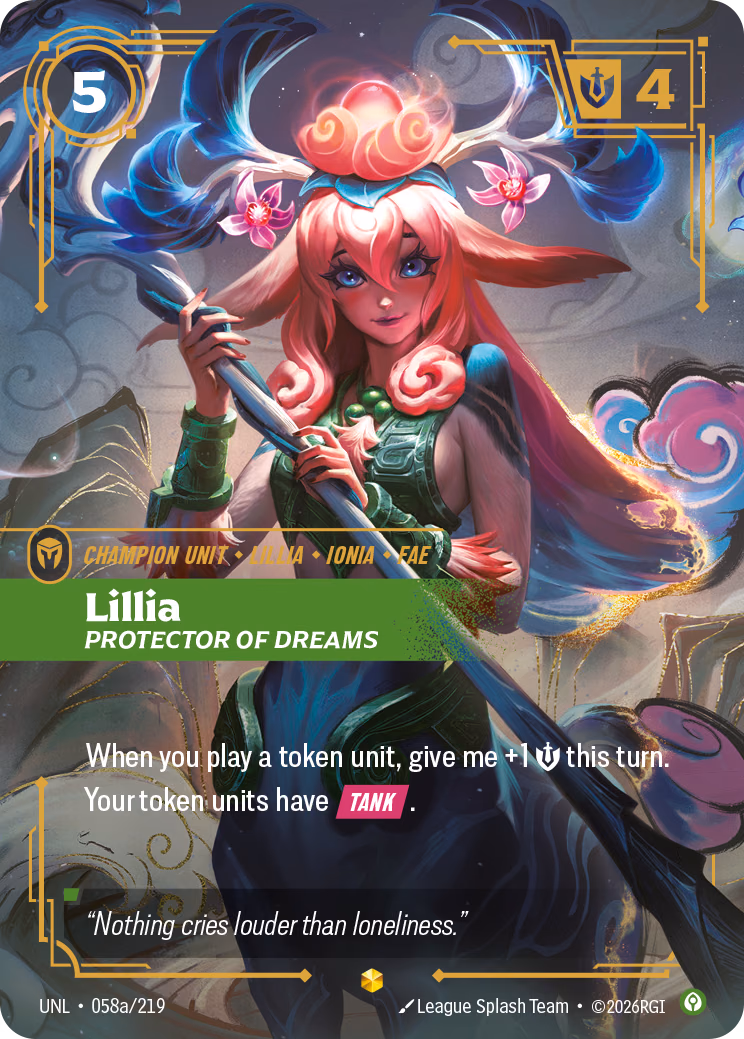 Lillia, Protector of Dreams UNL-058a/219 Riftbound card