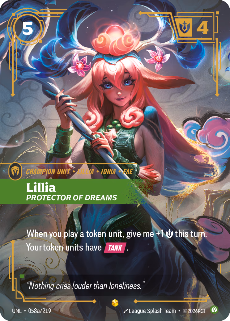 Lillia UNL-058a/219 Riftbound card