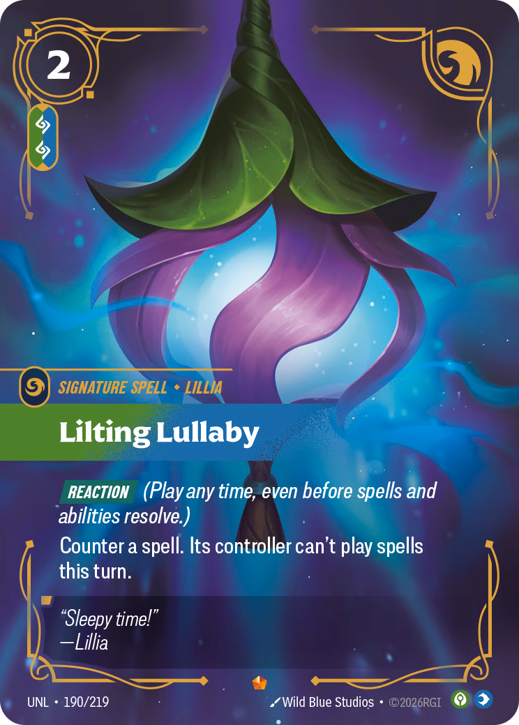 Lilting Lullaby UNL-190/219 Riftbound card