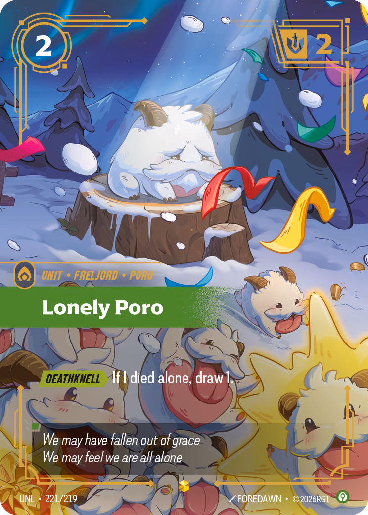 Lonely Poro UNL-221/219 Riftbound card