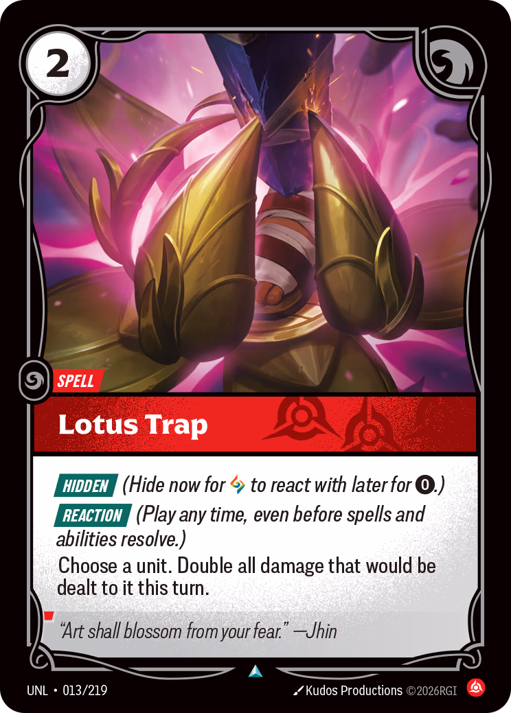 Lotus Trap UNL-013/219 Riftbound card