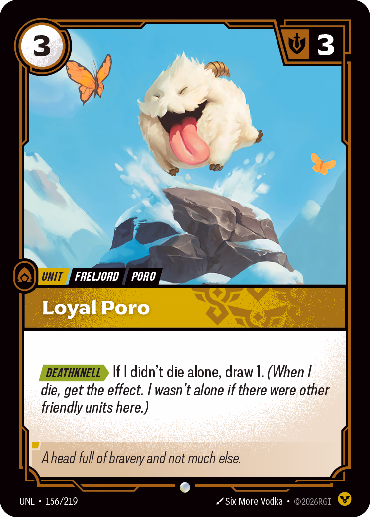 Loyal Poro UNL-156/219 Riftbound card