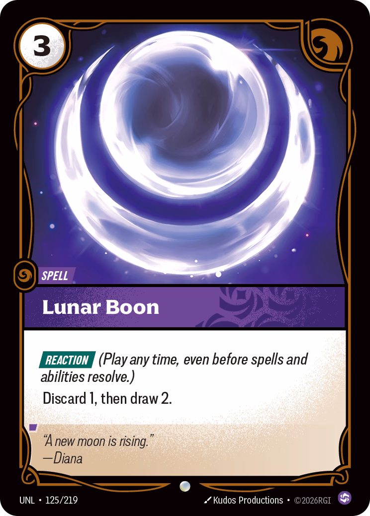 Lunar Boon UNL-125/219 Riftbound card