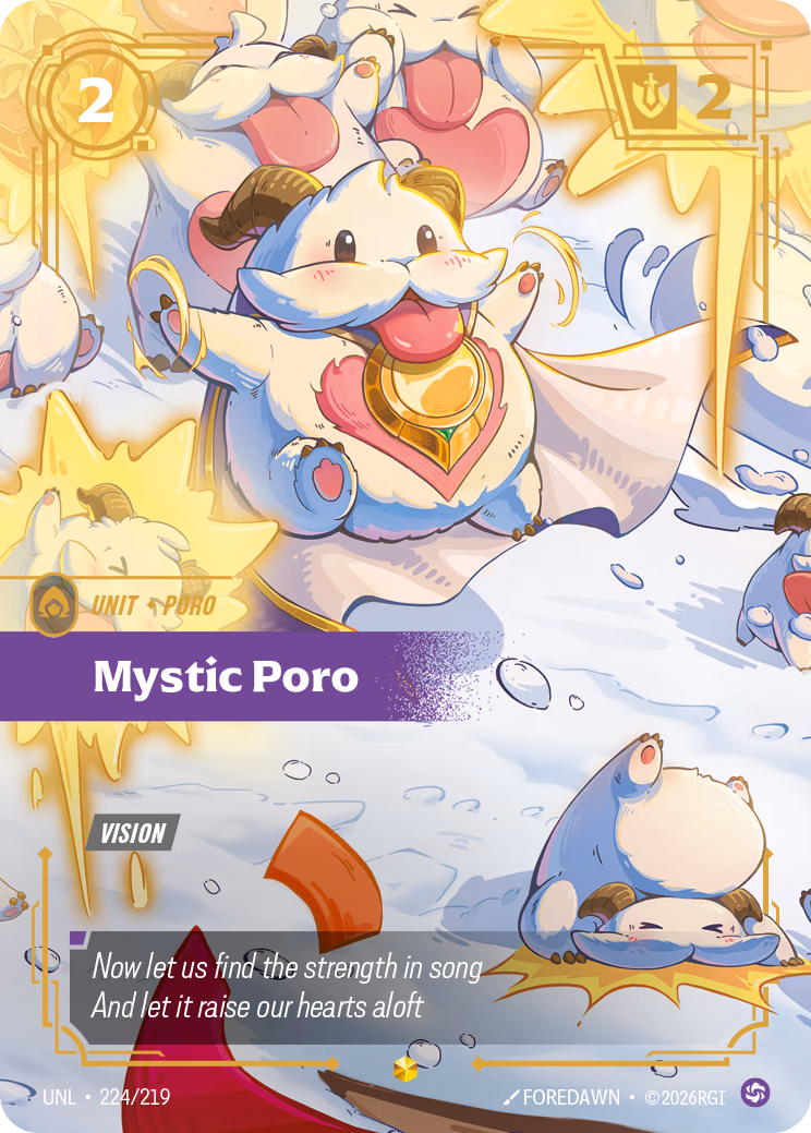 Mystic Poro UNL-224/219 Riftbound card