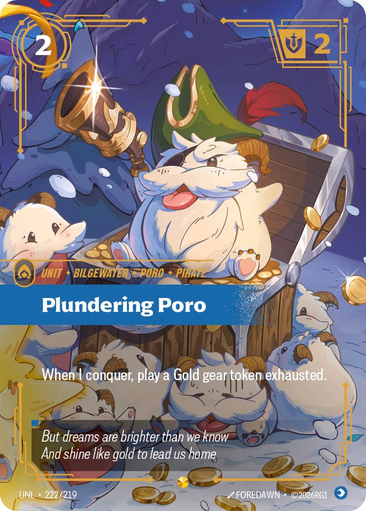 Plundering Poro UNL-222/219 Riftbound card
