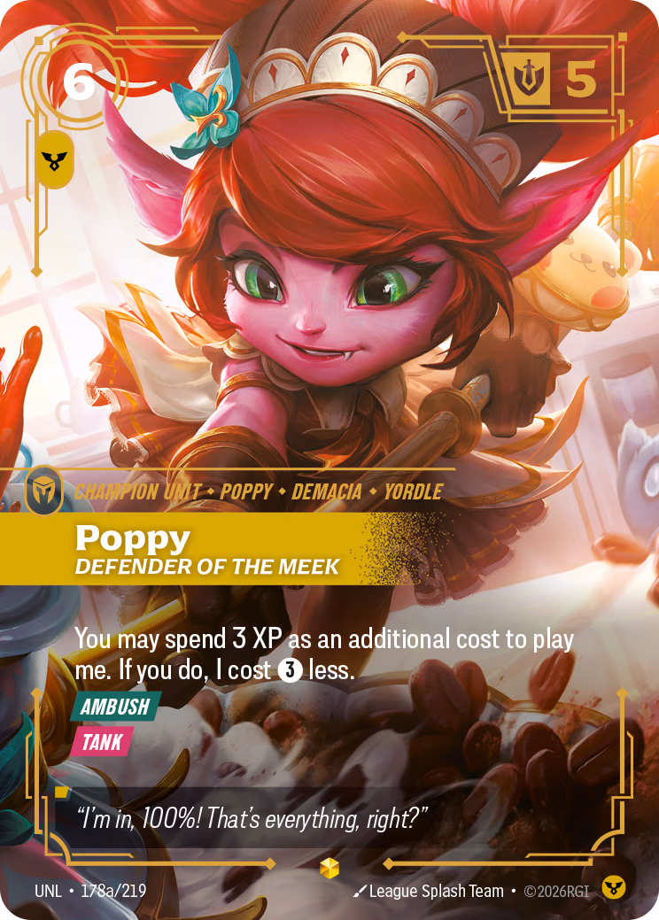 Poppy, Defender of the Meek UNL-178a/219 Riftbound card