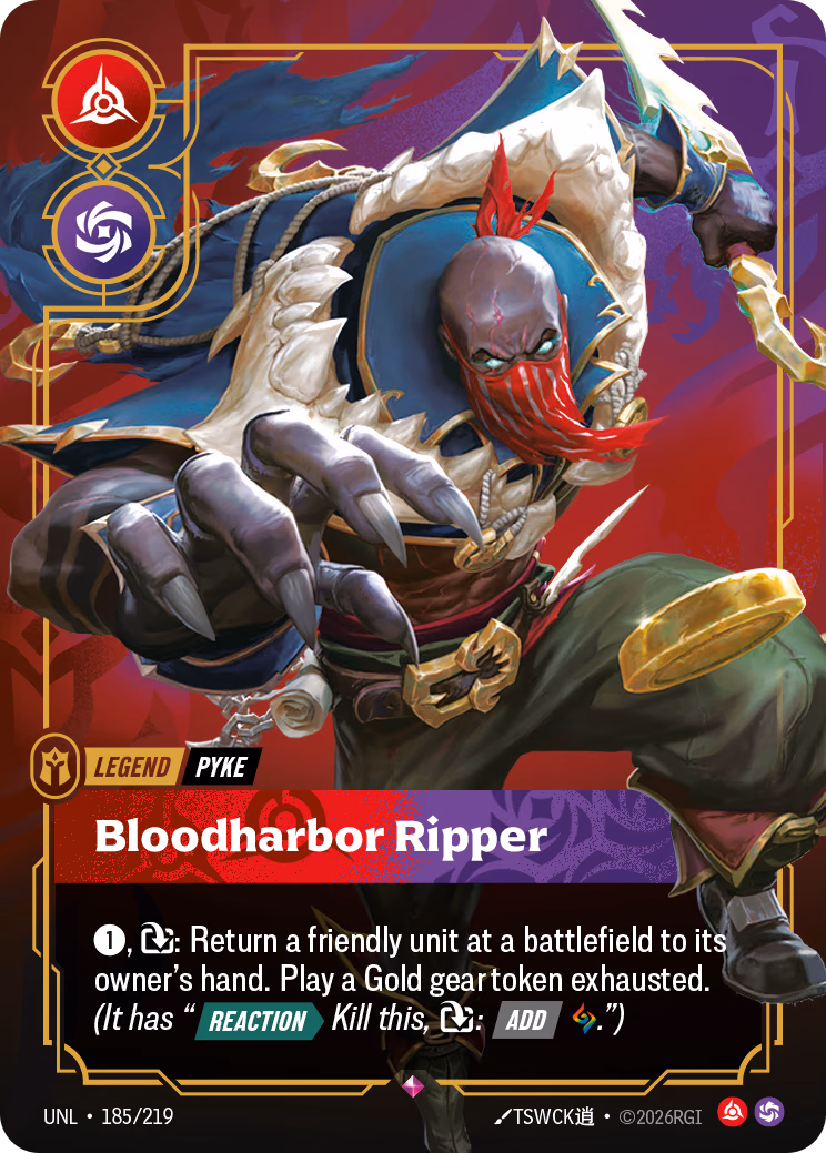 Pyke, Bloodharbor Ripper UNL-185/219 Riftbound card