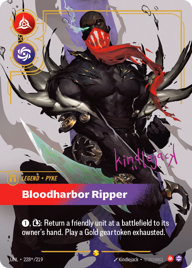 Pyke, Bloodharbor Ripper UNL-228*/219 Riftbound card