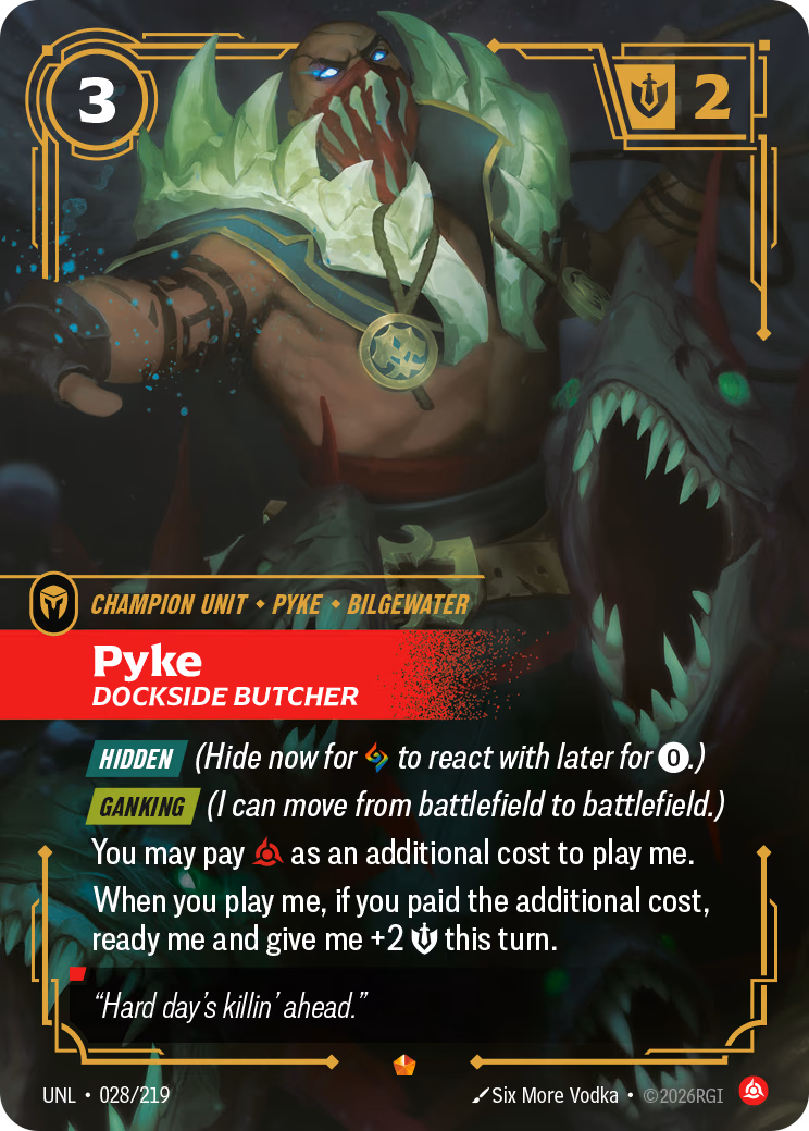 Pyke, Dockside Butcher UNL-028/219 Riftbound card