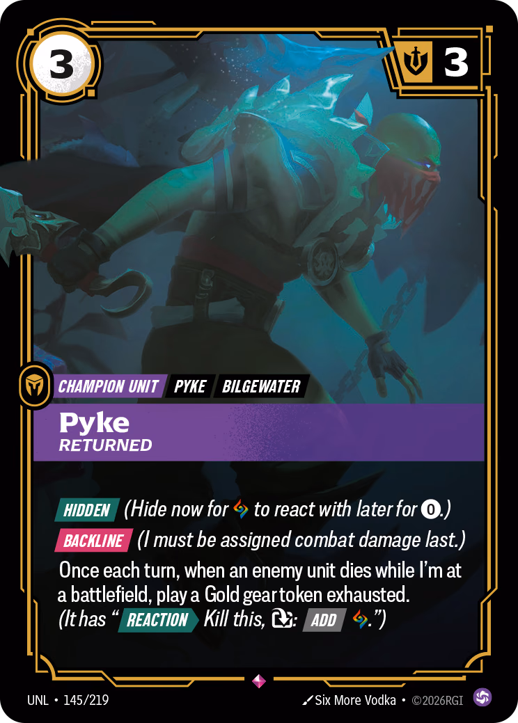 Pyke, Returned UNL-145/219 Riftbound card
