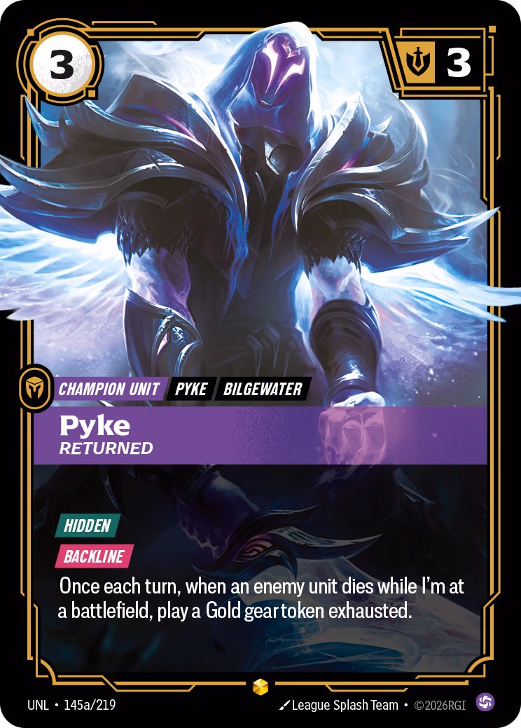 Pyke, Returned UNL-145a/219 Riftbound card