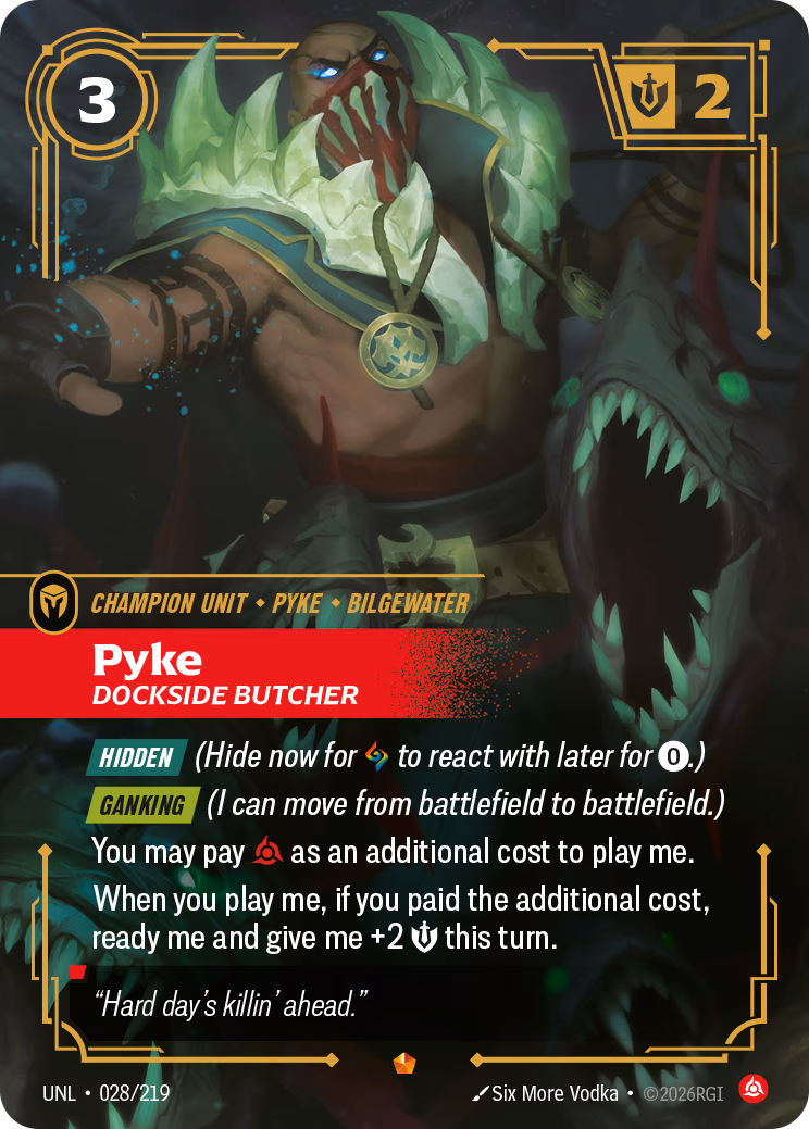 Pyke UNL-028/219 Riftbound card