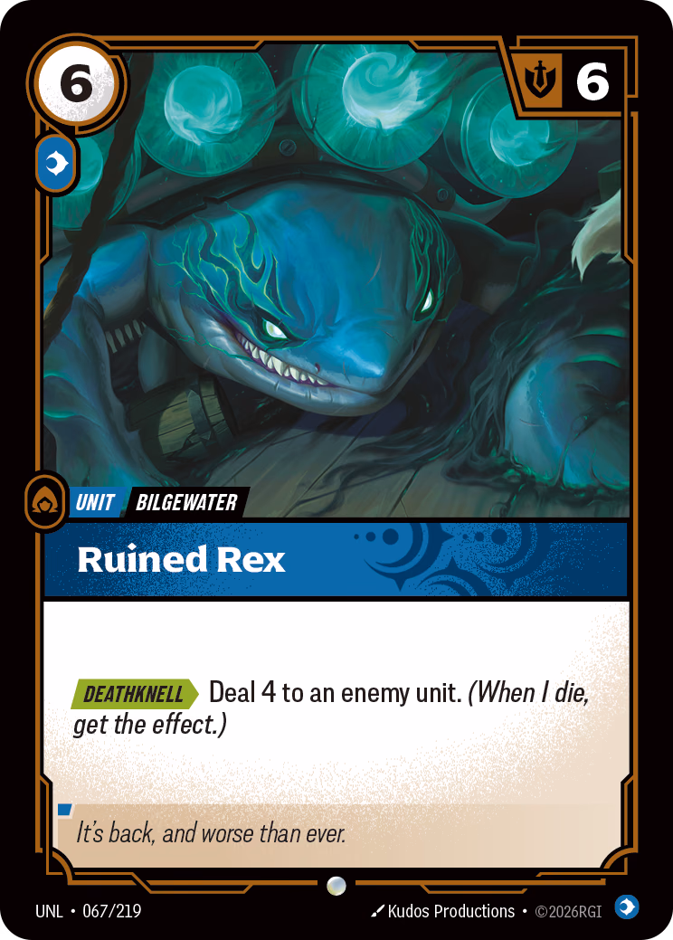 Ruined Rex UNL-067/219 Riftbound card