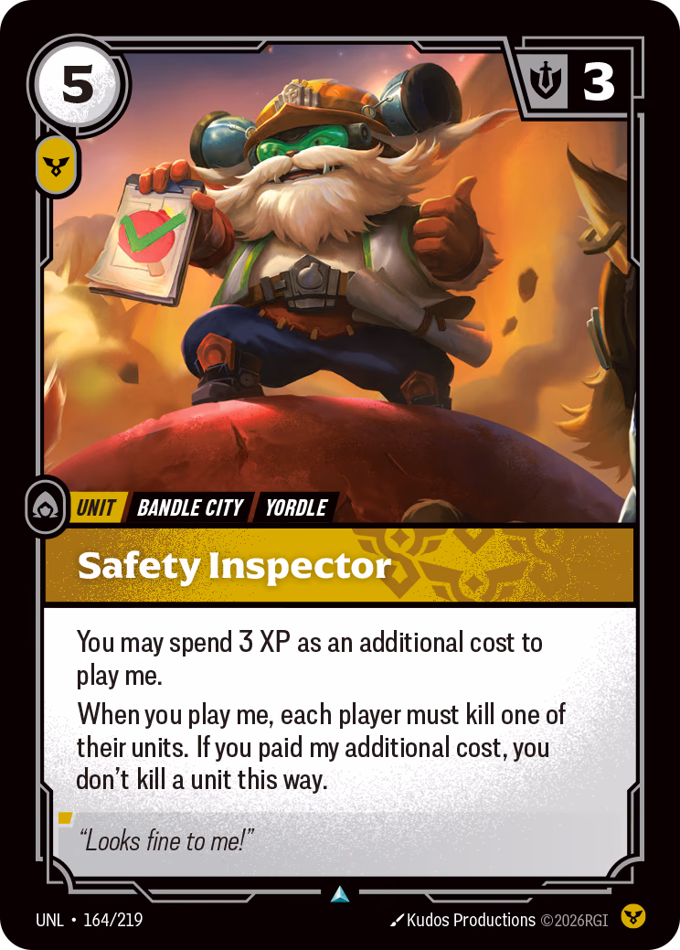 Safety Inspector UNL-164/219 Riftbound card