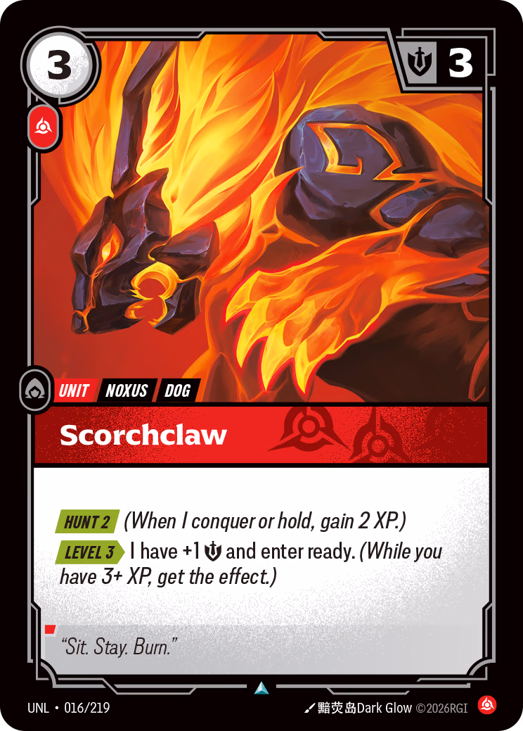 Scorchclaw UNL-016/219 Riftbound card